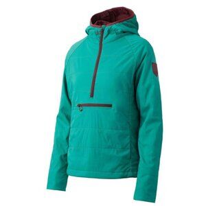 Strafe Women's Sunnyside Alpha Anorak Puffer in Teal and Maroon Size Small